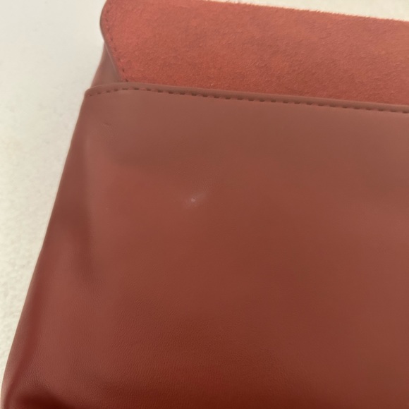 White House black market NWT rust wristlet purse lattice detail with duster bag - Picture 10 of 10